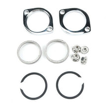 Exhaust Flange Kit with Gaskets &amp; Hardware for Harley Big Twin 1984-2020 - £25.94 GBP