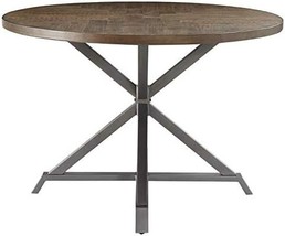 Dining Table In The Style Of Industrialism, 45" Round, Pine By Homelegance. - $416.94