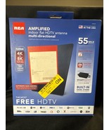 RCA ANTB55E Indoor Flat Amplified HDTV Antenna Multi Directional 55 Mile... - $26.34 CAD