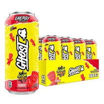 GHOST ENERGY Sugar-Free - 12-Pack, Sour Patch Kids Redberry, 16oz Cans  - £35.25 GBP