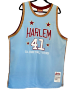 VTG Platinum Fubu Harlem Globetrotters Sweet Lou #41 XXL Blue Basketball... - $75.05