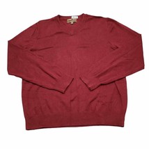 Merona Sweater Men Large Red Long Sleeve Casual Pullover Outdoor Golf Pima - £17.81 GBP