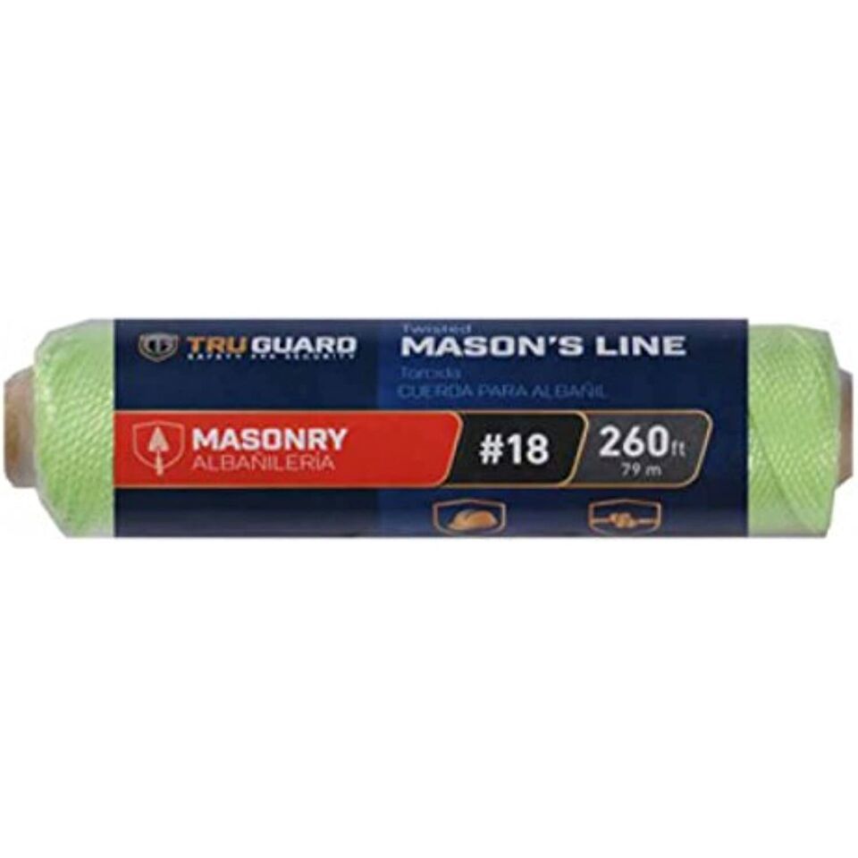 Tru-guard 642351 Twisted Nylon Mason Line Twine, Neon Yellow, #18 X 260&#39; - $18.65