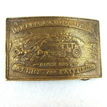 Vintage Wells Fargo &amp; Company Since 1852 Belt Buckle Alert Faithful Brass Metal - £15.97 GBP