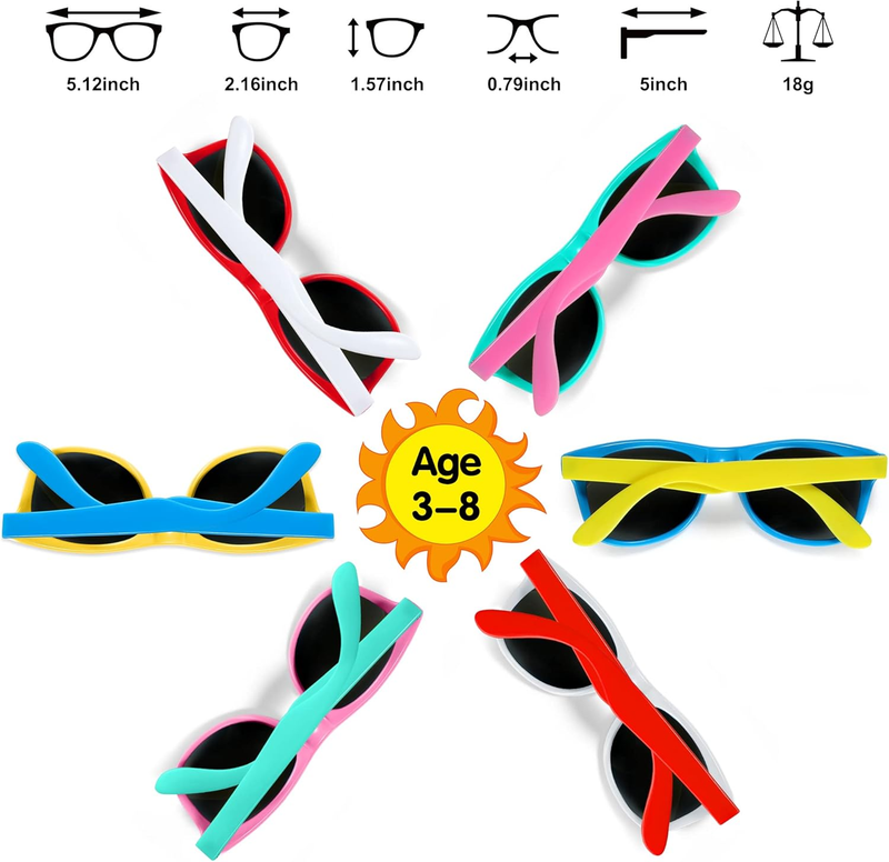 GIFTINBOX Kids Sunglasses Bulk, 24Pack Kids Sunglasses Party Favor with UV400 Pr Item image 5