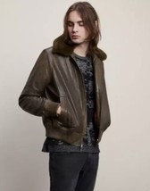 John Varvatos Sheldon Noubuck Leather Jacket. Size Large. BNWT - £386.23 GBP