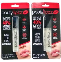 2 x POUTYLIPZZ Clear 0.17 Oz Volumizing PLUMPING LIP SERUM Cruelty/Parab... - $22.76