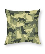 Mondxflaur Camo Cat Pillow Case Covers for Sofas Polyester Decorative Home - $203.99 MXN+