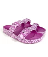New Shade &amp; Shore Women&#39;s Size 5 Floral Purple Magenta Sandals Two Strap... - $16.39 CAD
