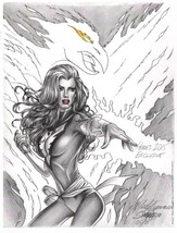 Mark Sparacio SIGNED Original X-Men Phoenix LE #2/5 Comic Art Pinup Print - $39.59