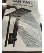 Rainfall Shower Head Combo Main Imagine Brand New Black - €31,50 EUR