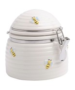 Honeybee Hinged Rubber Seal Canister 19Oz. Ceramic NEW - $27.28 CAD