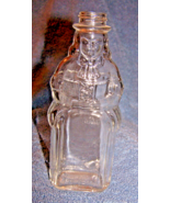 Vintage Beau Peep Figurine Clear Glass Bottle-Lot 24 - $14.50