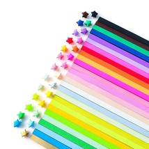 540 Sheets Origami Stars Paper, Double Sided 27 Colors Decoration Paper ... - £11.73 GBP