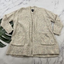 Gap Womens Open Front Cardigan Sweater Size S Petite Cream Pastel Wool B... - $29.69