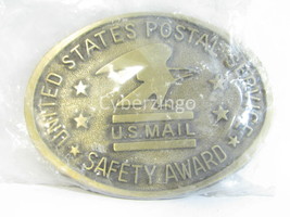 US Postal Service Safety Award Belt Buckle Vintage Metal PREOWNED - £19.35 GBP