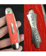 vintage pocket knife &quot;FOREST MASTER&quot; Colonial NEW OLD STOCK bright orange! - $44.84 CAD