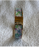 NWT Lilly Pulitzer Gold Photodome Bangle Bracelet MANDEVILLA BABY PARADI... - $33.99