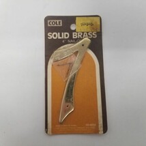 Vintage Cole 4&quot; No. 7 Nail-On Solid Brass House Door Number, NOS - £9.37 GBP