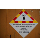 1EA 25 PACK Radio Frequency Hazard Warning Label sticker sign placard st... - $21.73