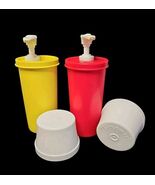Tupperware #1329 Mustard and Catsup Ketchup Pump Dispensers with Lids P5... - €16,45 EUR