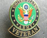 ARMY VETERAN USA CREST LAPEL PIN BADGE 1.1 INCHES US - $5.84