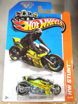 2013 Hot Wheels #99 Hw Stunt-HW Moto Canyon Carver Green Variant w/Green RimsMC3 - £6.46 GBP