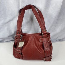 Tignanello Red Pebbled Leather Double Strap Purse - £27.78 GBP