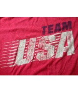 Team USA Olympic Committee Faded Distressed Vtg Style Cotton Blend T-Shi... - £13.36 GBP