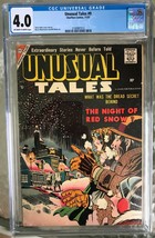 Unusual Tales #9 (1957) CGC 4.0 -- O/w to white pages; Steve Ditko SA horror - £77.85 GBP