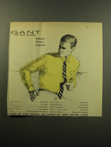 1959 Gant Shirts Ad - Button down Oxford - £14.73 GBP