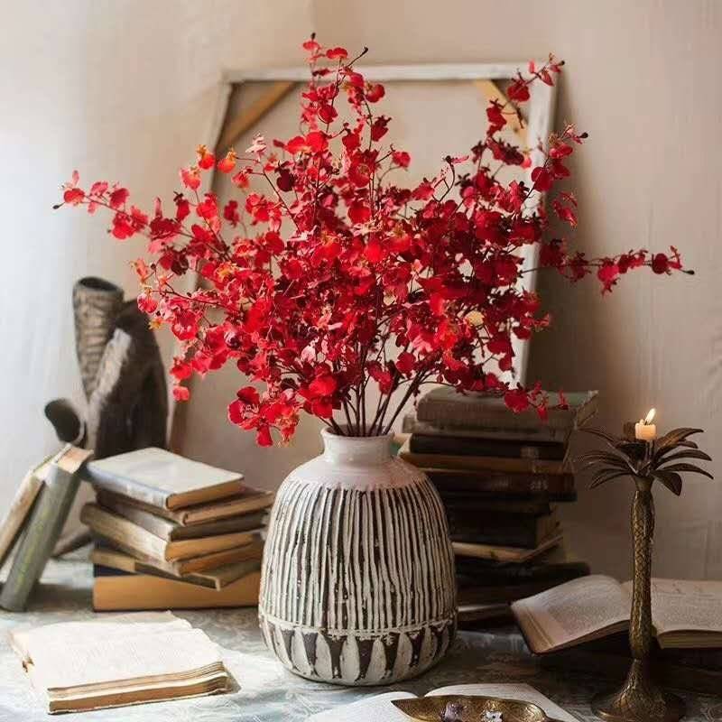 Artificial flowers Silk Orchids Vase filler Floral arrangement Wedding d... - $4.99