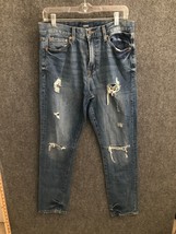 Aero Jeans Men&#39;s Distressed Size 30x32 Blue Denim Dad Jeans Mid Rise Com... - $17.59