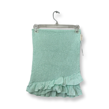 Kendall And Kylie Womens Straight Skirt Green Mini Smocked Ruffles Cotton S New - £14.77 GBP