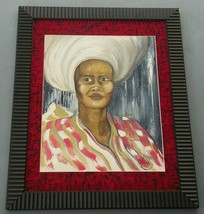 2007 Signed Ribera Untitled/ African Caribbean Woman Portrait Art Painting - £356.27 GBP
