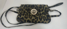 Baggallini Crossbody Leopard Print Nylon Handbag Purse 5.5 By 9.5” - £16.77 GBP