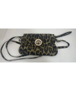 Baggallini Crossbody Leopard Print Nylon Handbag Purse 5.5 By 9.5” - £16.54 GBP