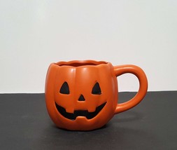 NEW Halloween Orange Jack-O-Lantern Mug 16 OZ Ceramic - £14.89 GBP