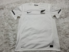 Authentic New Zealand Home Football Soccer Jersey Shirt Top Nike M All Whites - £59.37 GBP