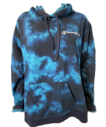 Champion Blue Tie Dye Hooded Long Sleeve Pull over Sweatshirt Size 3X - $32.57 CAD