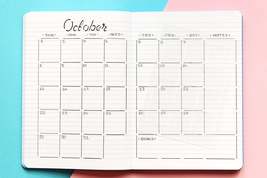 Monthly overview calendar stencil for Bullet journal and planner, Monthly layout - £5.42 GBP