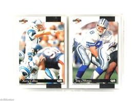 Sports Plaque 2 Cards Aikman Collins Quarterback 1996 Football NFL Pinnacle - £3.15 GBP