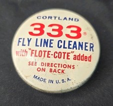 Vintage Tin of Cortland 333 Fly Line Cleaner with &quot;Flote-Cote&quot; - $171.35 MXN