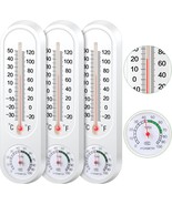 Indoor Outdoor Thermometer Wall Thermometer Humidity Meter Vertical Ther... - £24.56 GBP