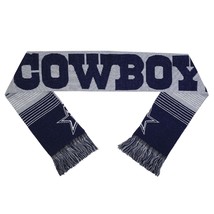 Dallas Cowboys NFL Reversible Split Logo Knit Winter Scarf - £21.54 GBP
