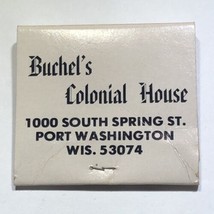 Buchel’s Colonial House Bar Port Washington Wisconsin Match Book Cover M... - £3.94 GBP