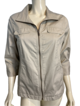 Coldwater Creek Tan 3/4 Sleeve Jacket Size M - €16,27 EUR