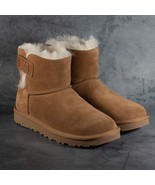 UGG Women&#39;s Mini Bailey Suede Faux Fur Lined Winter Snow Boots, Brown Si... - $1,769.11 MXN