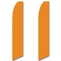 2 (two) Pack Tall Swooper Flags Bright Orange Solid Plain Color - £30.27 GBP