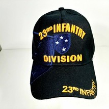 US Army 23rd Infantry Division Men&#39;s Cap Hat Black Embroidered Acrylic - £10.08 GBP